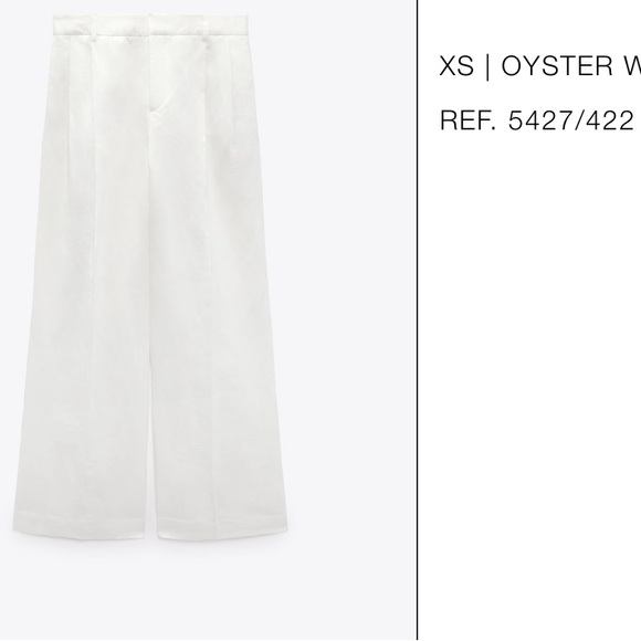 Linen blend ZARA white pants - Picture 5 of 5